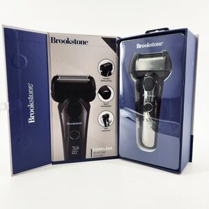 Brookstone Cordless Dual Foil Shaver Lithium Rechargeable Type C IPX5 Waterproof